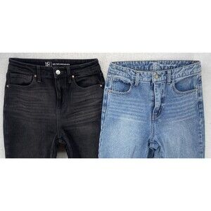 No Boundaries Jeans Womens Size 7 Skinny High Rise 2 Pairs Blue Black Denim